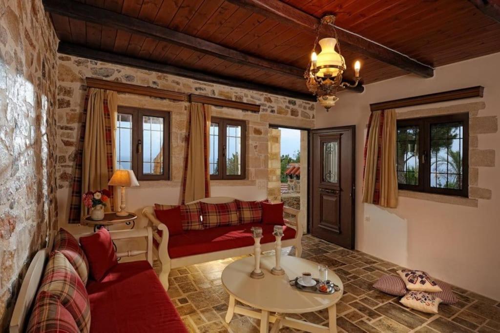 Вилла Stone House With Sea View Achlia Экстерьер фото